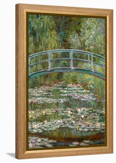 Bridge over a Pond of Water Lilies-Claude Monet-Framed Stretched Canvas