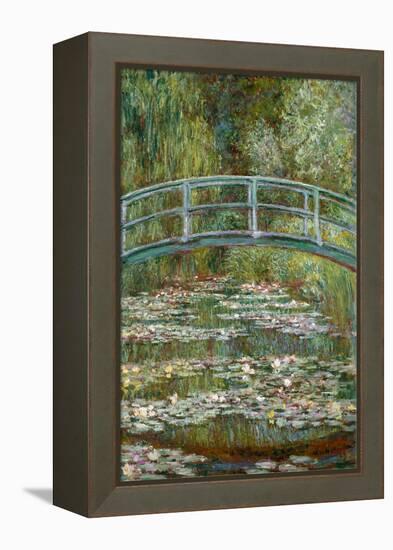 Bridge over a Pond of Water Lilies-Claude Monet-Framed Stretched Canvas