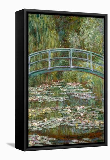 Bridge over a Pond of Water Lilies-Claude Monet-Framed Stretched Canvas