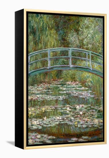 Bridge over a Pond of Water Lilies-Claude Monet-Framed Stretched Canvas