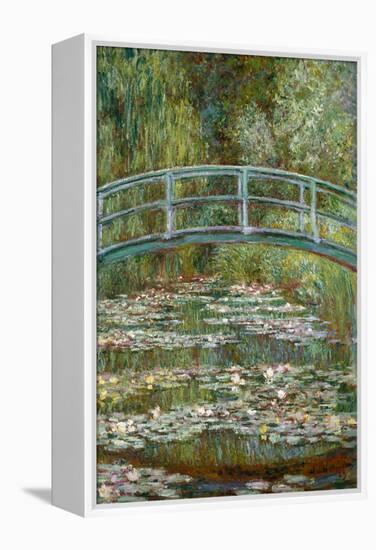 Bridge over a Pond of Water Lilies-Claude Monet-Framed Stretched Canvas