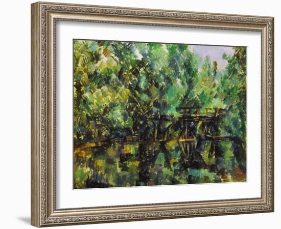 Bridge Over A Pond-Paul Cézanne-Framed Giclee Print