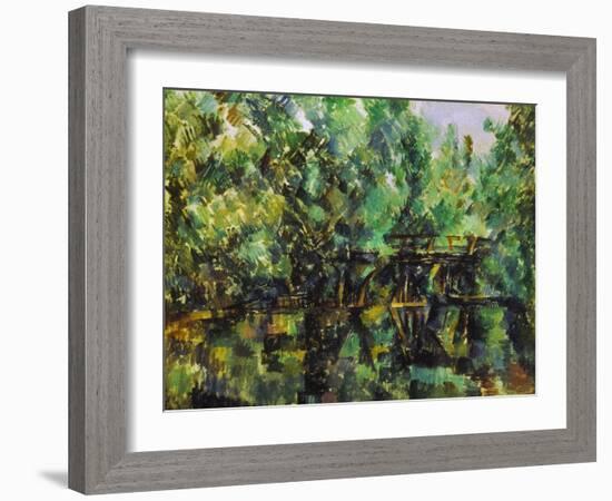 Bridge Over A Pond-Paul Cézanne-Framed Giclee Print