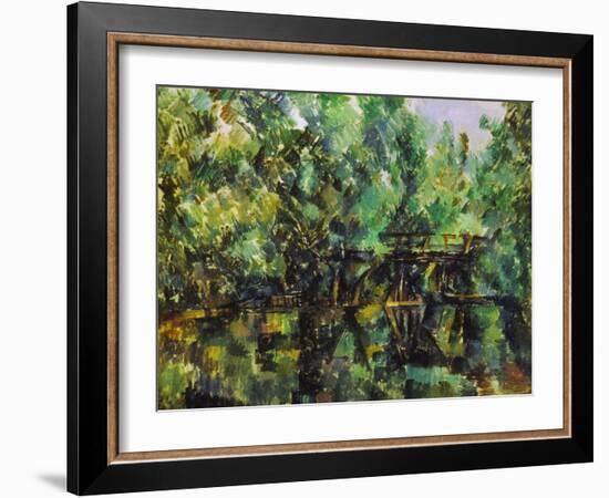 Bridge Over A Pond-Paul Cézanne-Framed Giclee Print