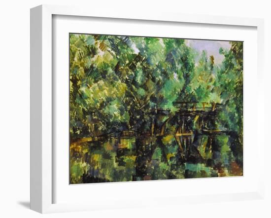 Bridge Over A Pond-Paul Cézanne-Framed Giclee Print
