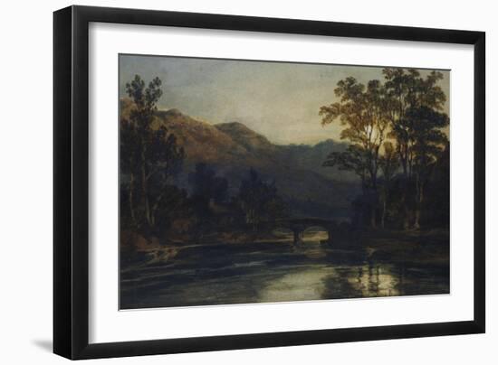 Bridge over a River by Moonlight, 1798-J. M. W. Turner-Framed Giclee Print