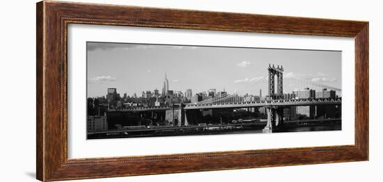 Bridge over a River, Manhattan Bridge, Manhattan, New York City, New York State, USA-null-Framed Photographic Print