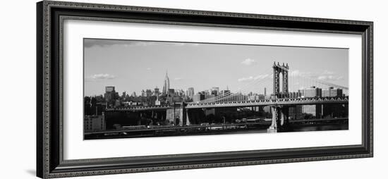 Bridge over a River, Manhattan Bridge, Manhattan, New York City, New York State, USA-null-Framed Photographic Print