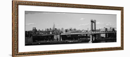 Bridge over a River, Manhattan Bridge, Manhattan, New York City, New York State, USA-null-Framed Photographic Print