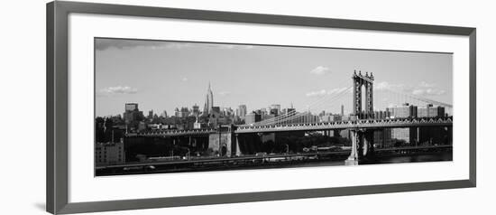 Bridge over a River, Manhattan Bridge, Manhattan, New York City, New York State, USA-null-Framed Photographic Print