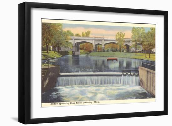 Bridge over Bear River, Petoskey, Michigan-null-Framed Art Print