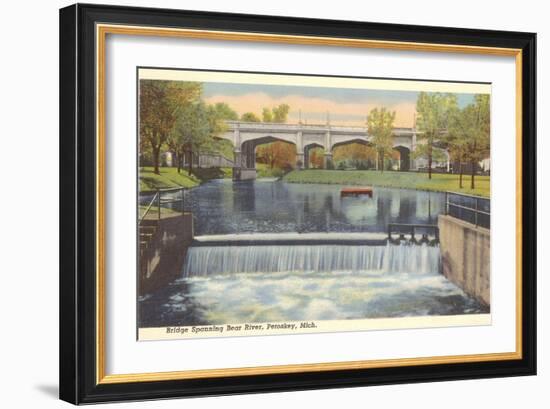 Bridge over Bear River, Petoskey, Michigan-null-Framed Art Print