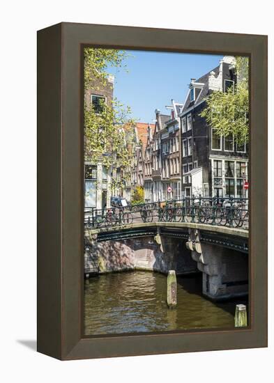 Bridge over Brouwersgracht, Amsterdam, Netherlands, Europe-Amanda Hall-Framed Premier Image Canvas