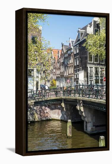 Bridge over Brouwersgracht, Amsterdam, Netherlands, Europe-Amanda Hall-Framed Premier Image Canvas