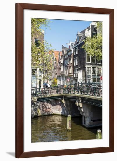 Bridge over Brouwersgracht, Amsterdam, Netherlands, Europe-Amanda Hall-Framed Photographic Print