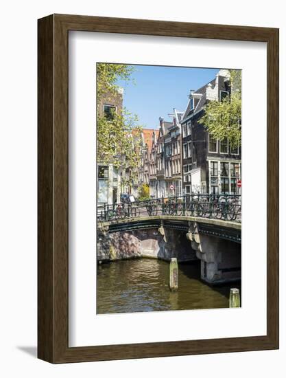 Bridge over Brouwersgracht, Amsterdam, Netherlands, Europe-Amanda Hall-Framed Photographic Print