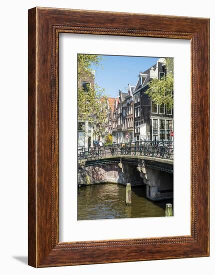 Bridge over Brouwersgracht, Amsterdam, Netherlands, Europe-Amanda Hall-Framed Photographic Print