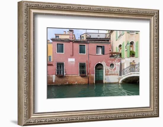 Bridge over Canal. Venice. Italy-Tom Norring-Framed Photographic Print