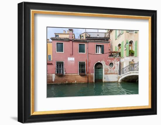 Bridge over Canal. Venice. Italy-Tom Norring-Framed Photographic Print