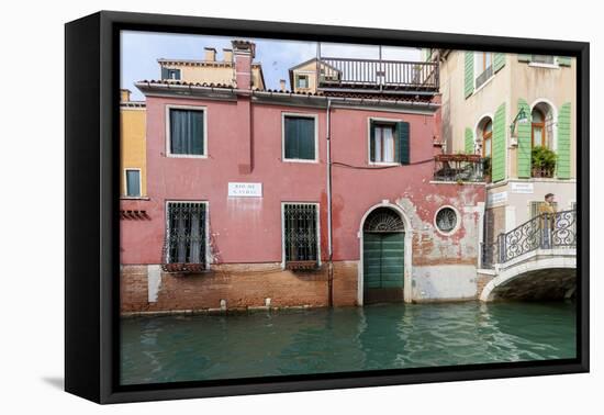 Bridge over Canal. Venice. Italy-Tom Norring-Framed Premier Image Canvas