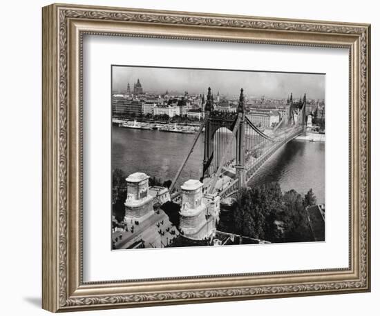 Bridge over Danube River of Budapest-null-Framed Photographic Print