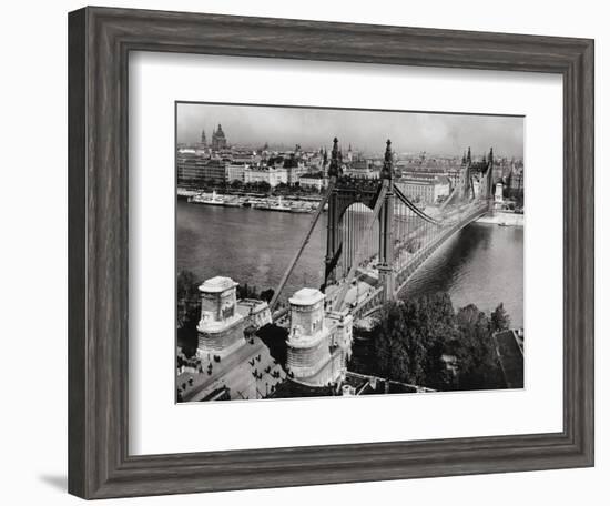 Bridge over Danube River of Budapest-null-Framed Photographic Print