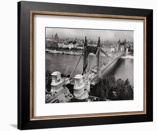 Bridge over Danube River of Budapest-null-Framed Photographic Print