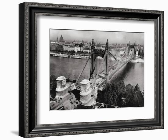 Bridge over Danube River of Budapest-null-Framed Photographic Print