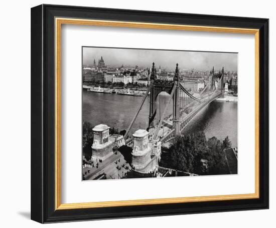 Bridge over Danube River of Budapest-null-Framed Photographic Print