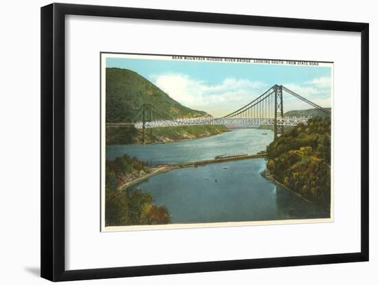 Bridge over Hudson River, New York-null-Framed Art Print