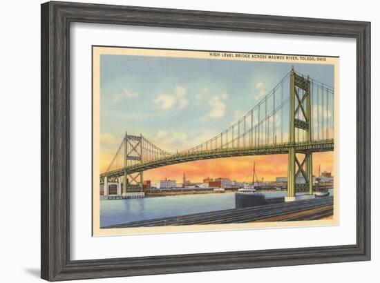 Bridge over Maumee River, Toledo, Ohio-null-Framed Art Print