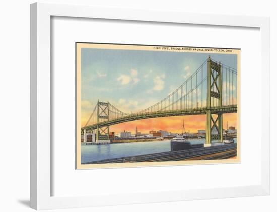 Bridge over Maumee River, Toledo, Ohio-null-Framed Art Print