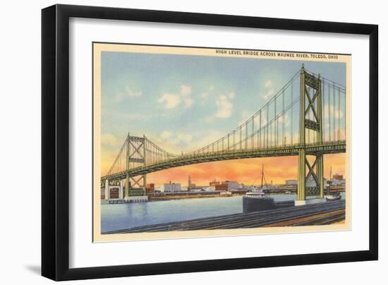 Bridge over Maumee River, Toledo, Ohio-null-Framed Art Print