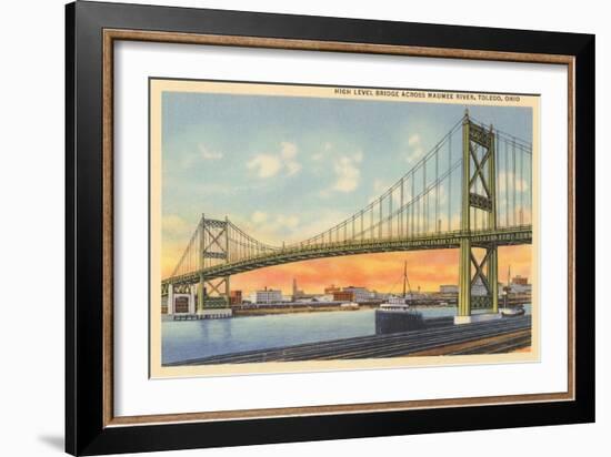 Bridge over Maumee River, Toledo, Ohio-null-Framed Art Print