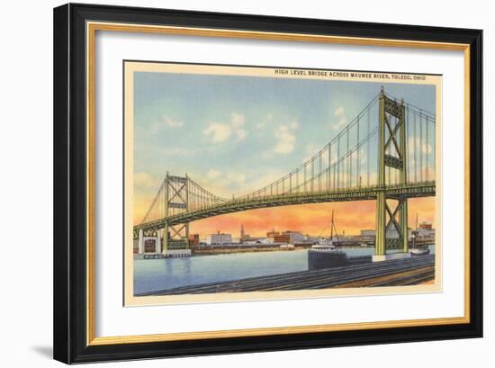 Bridge over Maumee River, Toledo, Ohio-null-Framed Art Print