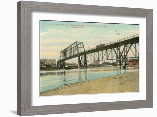 Bridge over Missouri, Omaha, Nebraska-null-Framed Art Print