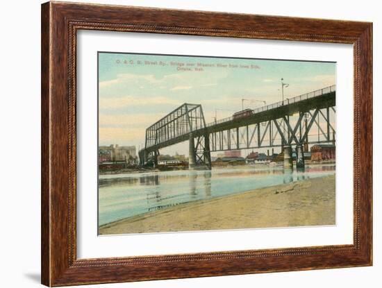 Bridge over Missouri, Omaha, Nebraska-null-Framed Art Print