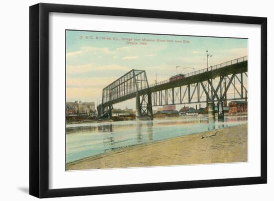 Bridge over Missouri, Omaha, Nebraska-null-Framed Art Print