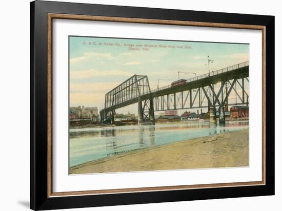 Bridge over Missouri, Omaha, Nebraska-null-Framed Art Print