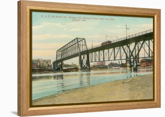 Bridge over Missouri, Omaha, Nebraska-null-Framed Stretched Canvas