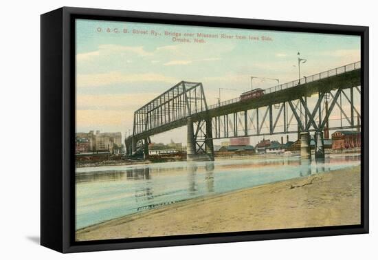 Bridge over Missouri, Omaha, Nebraska-null-Framed Stretched Canvas