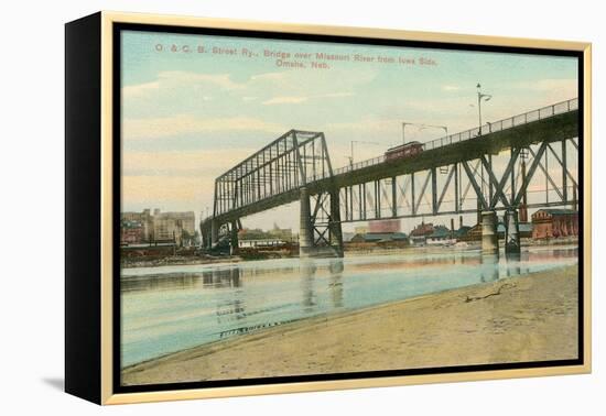 Bridge over Missouri, Omaha, Nebraska-null-Framed Stretched Canvas