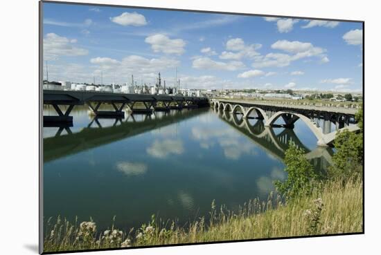 Bridge over Missouri River, Great Falls, Montana, Usa-Natalie Tepper-Mounted Photo