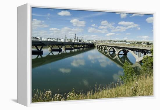 Bridge over Missouri River, Great Falls, Montana, Usa-Natalie Tepper-Framed Stretched Canvas