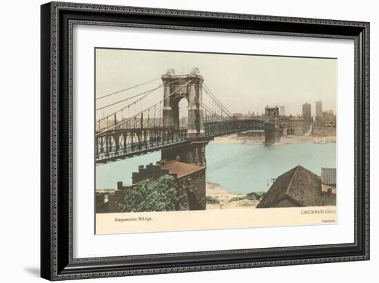 Bridge over Ohio, Cincinnati, Ohio-null-Framed Art Print