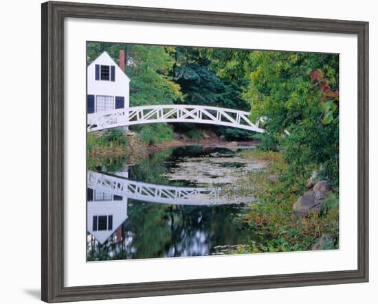 Bridge Over Pond in Somesville, Maine, USA-Julie Eggers-Framed Photographic Print