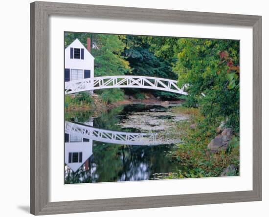 Bridge Over Pond in Somesville, Maine, USA-Julie Eggers-Framed Photographic Print