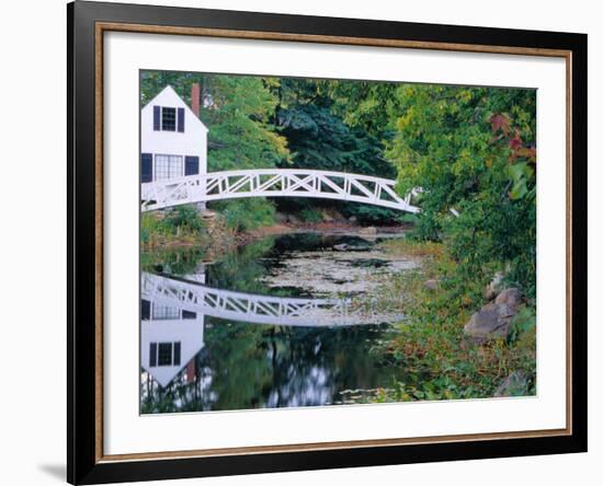 Bridge Over Pond in Somesville, Maine, USA-Julie Eggers-Framed Photographic Print