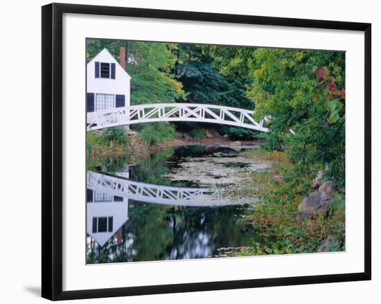 Bridge Over Pond in Somesville, Maine, USA-Julie Eggers-Framed Photographic Print