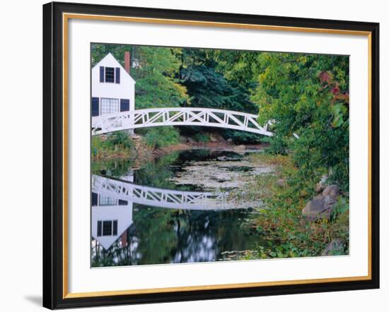 Bridge Over Pond in Somesville, Maine, USA-Julie Eggers-Framed Photographic Print